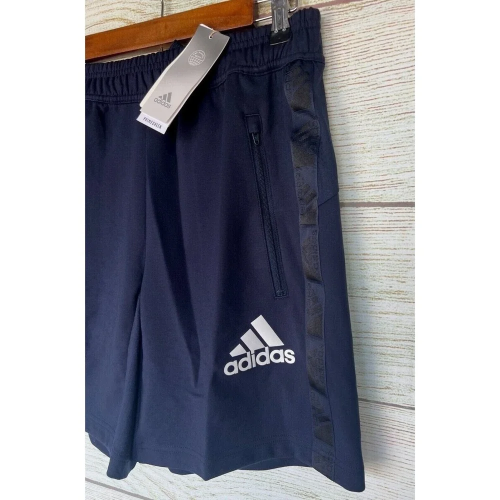 Adidas Athletic Shorts Mens Size XLarge‎ Blue M MT SHO Zip Pocket Shorts New